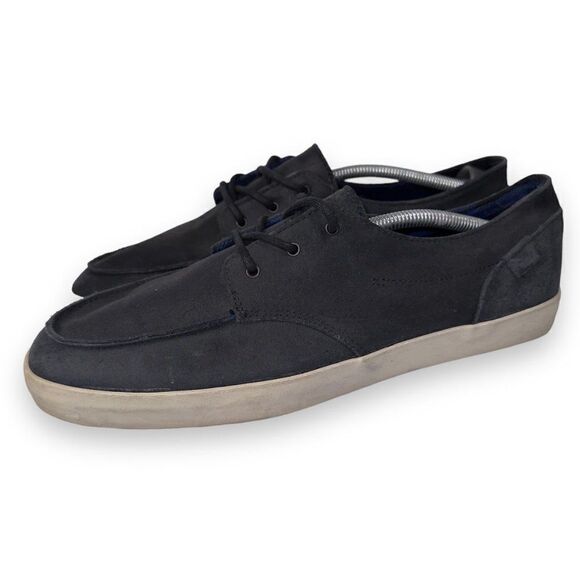 Reef Deckhand 2 Leather Sneakers Dark Navy Blue RF-003364 Men's 12 - Picture 2 of 11